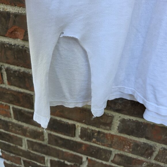 VTG 90s Love Birds Tropical Parrots US Postage Stamp White T-Shirt Retro - Picture 4 of 7